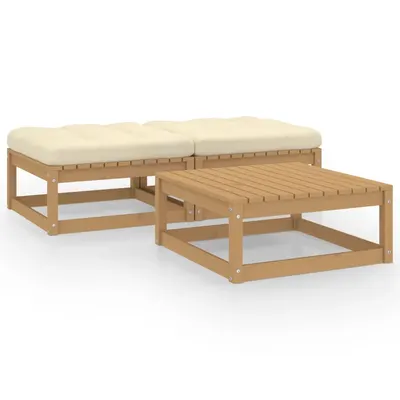 Gossi set mobilier gradina cu perne, 3 piese, lemn masiv de pin