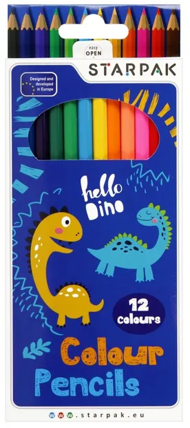 Creioane colorate Starpak Dino - 12 buc.
