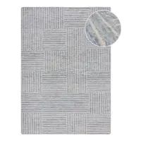Covor albastru deschis țesut manual din lână 80x150 cm Memphis Wool – Flair Rugs