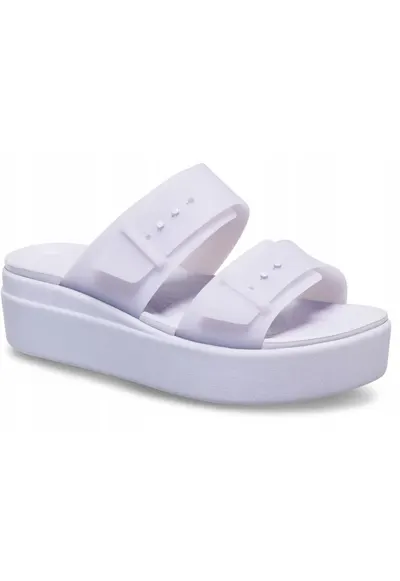 Femei - sandale cu platforma - Brooklyn Buckle Frosted Low Wedge 2dwqf10980 - Purple Moon - Mov