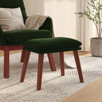 vidaXL Taburet, verde închis, 45x29,5x35 cm, catifea