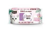 Servetele umede pentru pisici, KIT KAT, 5 in 1, Lavanda, 80 buc