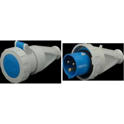 Pachet Complet: Priza Industriala pe Cablu IP67 125A 400V + Fisa Industriala pe Cablu IP67 125A 400V - Putere Trifazata Maxima si Protectie Industriala
