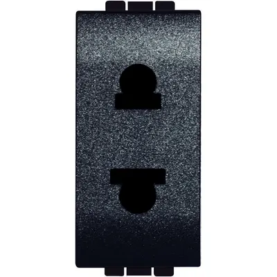 Priza standard euroamerican Bticino Living Light L4125, antracit