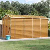Gossi sopron de gradina, maro deschis, 191x385x198 cm otel galvanizat