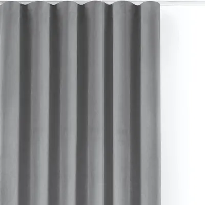 Draperie gri dimout (semi-opacă) din catifea 265x175 cm Velto – Filumi