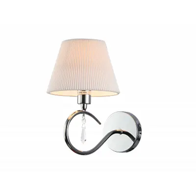 Corp de iluminat pentru perete Talia - H(min) 250mm, H(max) 250mm, W 150mm, L 250mm , White, 1 X E14 (40W), Metal, Cotton on PVC, IP20, 0.55kg