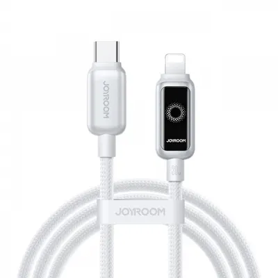 Cablu Date si Incarcare USB-C - Lightning Joyroom S-A55 StarFlight Display, 30W, 1.2m, Alb