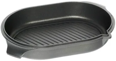 Tavă cu grătar AMT - 63222, 32 х 22 cm, negru