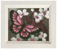 Mozaic cu ramă Pixelhobby - Fluture, Kit Pixel Clasic