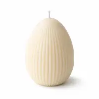 Lumânare ou striată din ceară de soia 120 g cu fitil din bumbac - Neparfumată