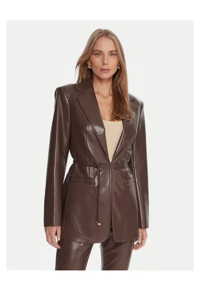 Jacheta imitatie de piele pentru femei Marciano Guess - maro - Maro