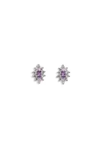 Cercei Ametist - set 3 bratari - placat aur 14k - elegant - 17-19 cm