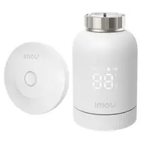 Kit robinet termostatic calorifer pe baterii si hub KIT-TRV1-EU-2, control vocal de pe telefon, Display LCD, Wi-Fi + Zigbee