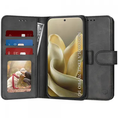 Husa pentru Motorola Edge 70 Pro, Techsuit, Diary Book, Neagra