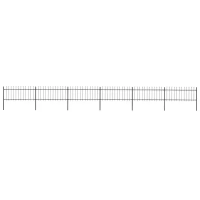 vidaXL Gard de grădină cu vârf tip suliță din oțel 1005x80 cm, negru