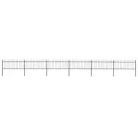 vidaXL Gard de grădină cu vârf tip suliță din oțel 1005x80 cm, negru