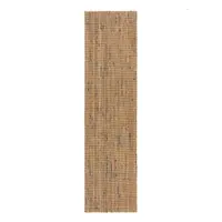 Covor tip traversă albastru/în culoare naturală țesut manual din iută 60x230 cm Jute Boucle Blue – Flair Rugs