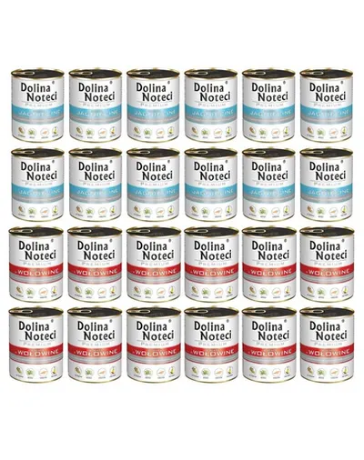 DOLINA NOTECI Mix vită și miel Premium conserve câini 24x800g