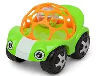 Jucărie pentru bebeluși Raya Toys - Mașină cu zornăitoare, verde