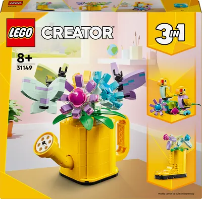 Constructor LEGO Creator 3 în 1 - Flori într-o stropitoare (31149)