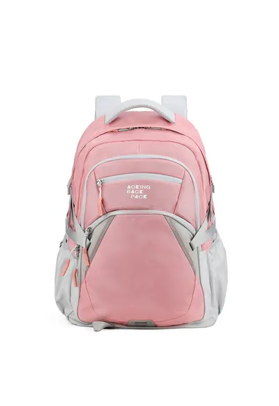 Rucsac unisex cu compartiment pentru sticla de apa - Roz