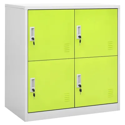 vidaXL Dulap vestiar, gri deschis și verde, 90x45x92,5 cm, oțel