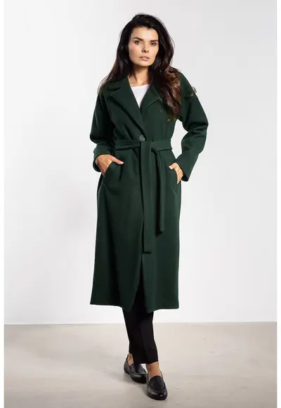 Palton dama - A750 - verde - poliester