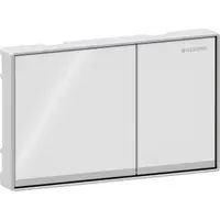 Clapeta actionare rezervor wc sticla alba lucioasa cu banda de design sticla acoperita cu oglinda Geberit Omega60