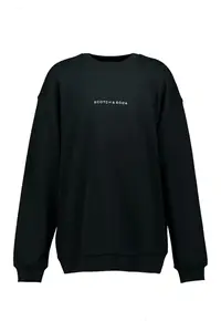 Bluza de trening din bumbac - cu decolteu la baza gatului - Verde padure