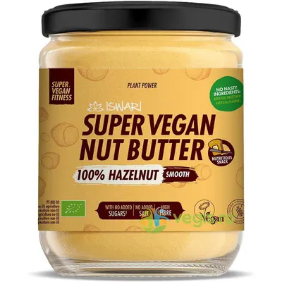 Crema din Alune de Padure Fina fara Zahar Super Vegan Ecologica/Bio 400g