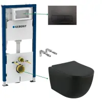Set vas wc suspendat, capac soft close Foglia si rezervor incastrat Geberit Delta