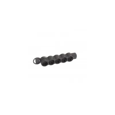 Standard Prelungitor - German standard - 5x2P+E - cuout cord - negru
