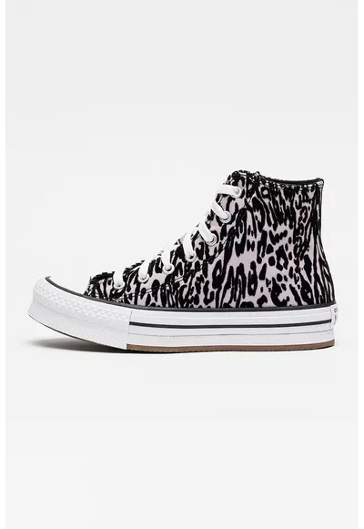 Tenisi cu model animal print Chuck Taylor All Star Lift - Negru/Lila
