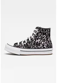 Tenisi cu model animal print Chuck Taylor All Star Lift - Negru/Lila