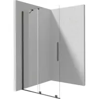 Paravan dus sticla securizata walk-in cu usa glisanta, 90x195 cm, titan, Deante Prizma