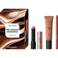 Set cadou pentru buze Catrice The Glossy Sequence Nude, 01 Glossible!, 3 piese