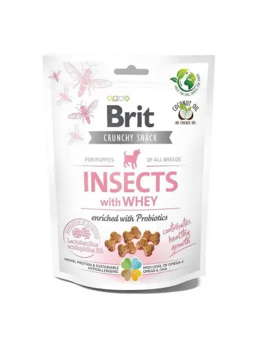 Recompense pentru caini Brit Care Puppy Insect 200 gr