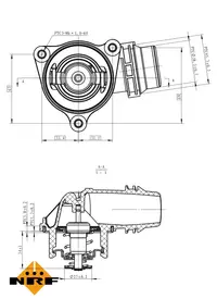 Termostat sistem racire (95 C, in carcasa) potrivit BMW Seria 1 (E81), 1 (E87), 3 (E46), 3 (E90) 1.6 2.0 04.00-12.11