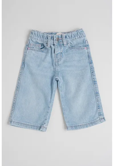 Pantaloni trei sferturi din denim - Albastru deschis