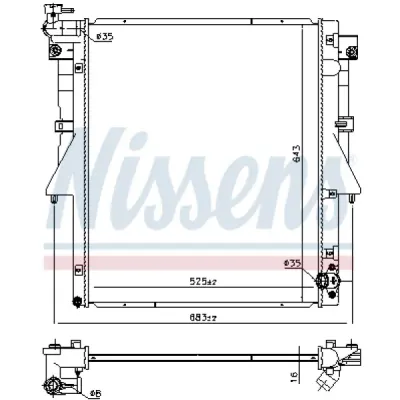 Radiator, racire motor NISSENS 606549