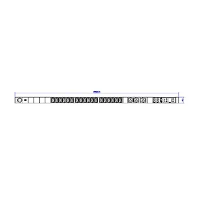 BN5000 - Vertical, 8xC13, 3xC19, 3 m fisa CEE, 16A- 400V, AL