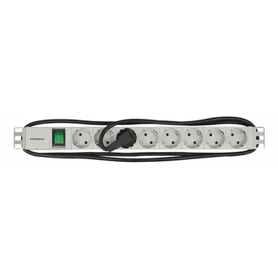 PDU 19, 8xSchuko c-On/Off, profil ALU 1U, cablu 2m,RAL7035