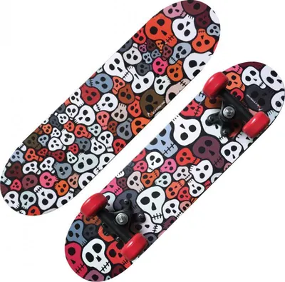 Skateboard Nextreme Tribe Skulls multicolor complet 60x15 cm