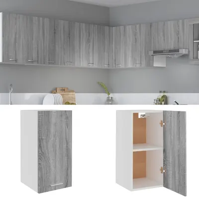 vidaXL Dulap suspendat “Lyon”, gri sonoma, 29,5x31x60 cm