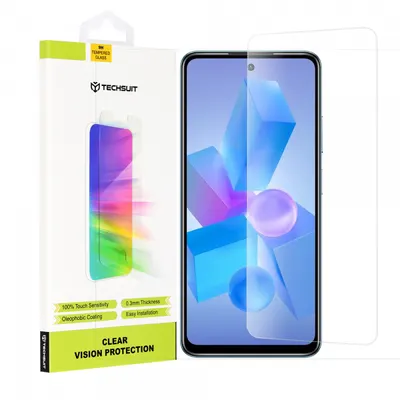 Folie de protectie Ecran Techsuit Clear Vision pentru Tecno Spark 20 Pro / Pova 5 Pro / Hot 40 / Hot 40 Pro, Sticla Securizata, Full Glue