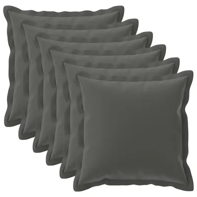 vidaXL Husă pentru pernă 6 buc. HOUTEN Antracit 80 x 80 cm Poliester