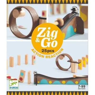 Zig &Go Djeco, set de constructie trasee, 25 piese