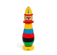 Jucarie de lemn de stivuit Brio Stacking Clown