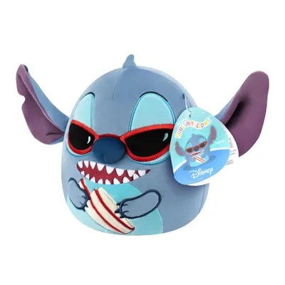 Jucarie de plus, Squishmallows, Disney Stitch cu placa de surf, 20 cm